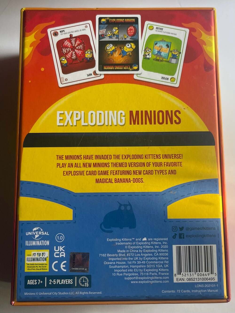 Exploding Minions Card Game by Exploding Kittens - Picture 4 of 4